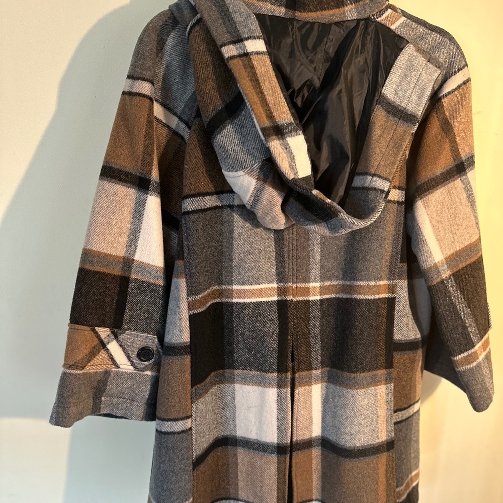 Hooded pea coat